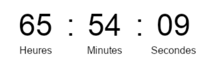 example timer with french labels