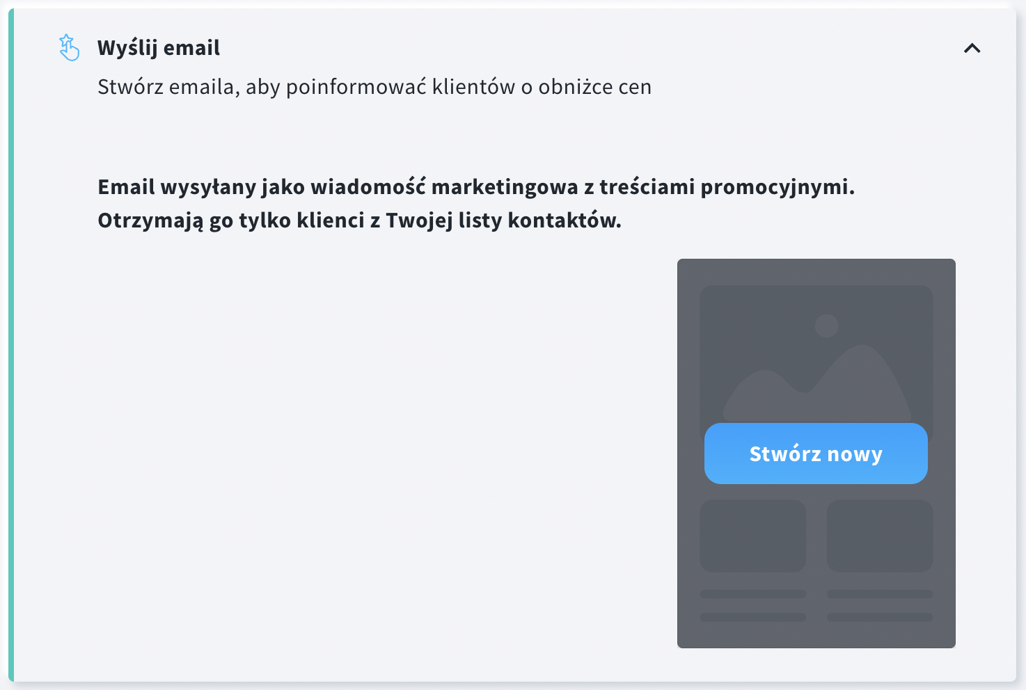 ustawienia wiadomości wysyłanej w ramach kampanii