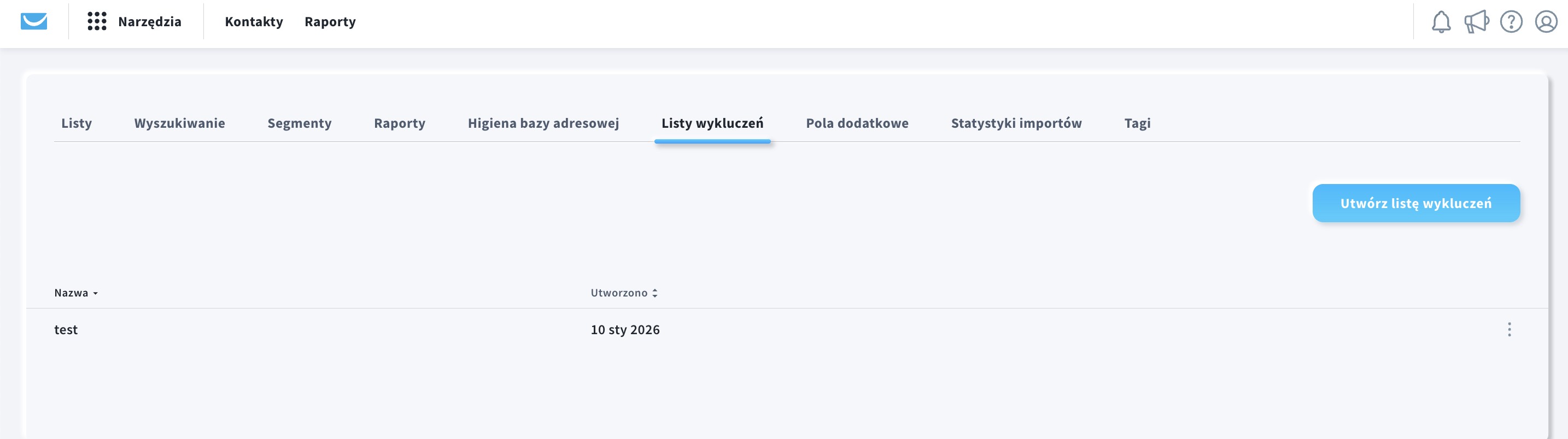 Zdjęcie pokazuje, gdzie można znaleźć listy wykluczeń.