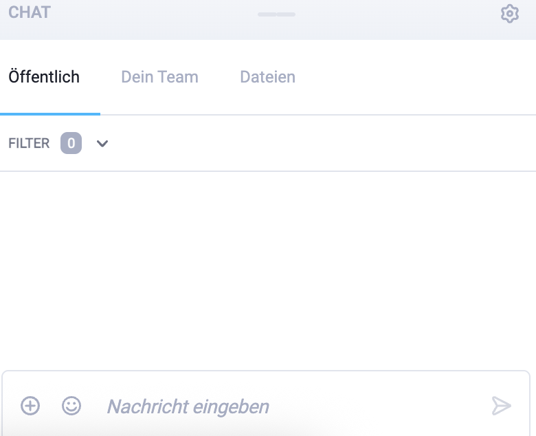 Das Bild zeigt, wie das Chatfenster aussieht.