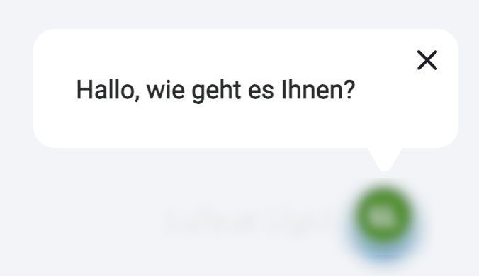 Das Bild zeigt, wie die angezeigte Frage im Webinarraum aussieht.
