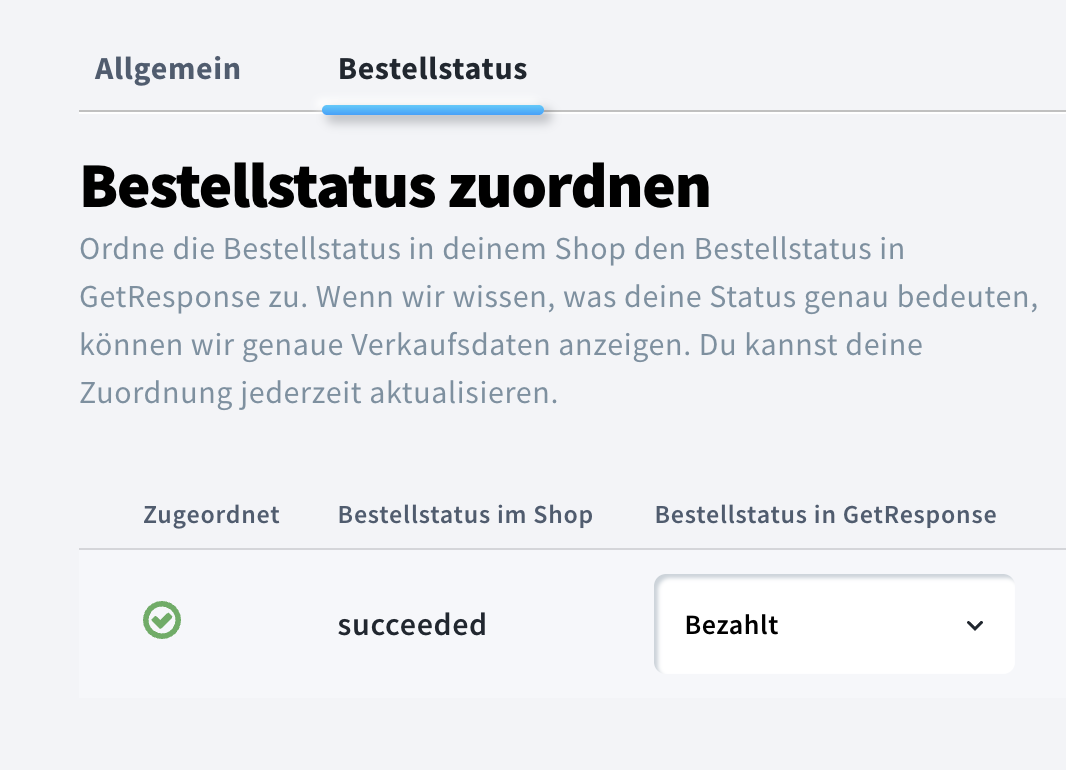 Bestellstatus zuordnen in E‑Commerce‑Statistiken