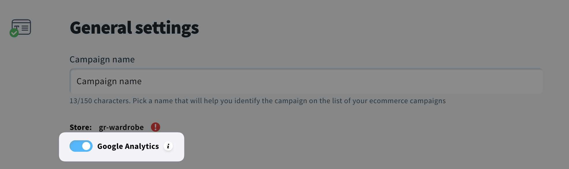 where to enable the google analytics integration.