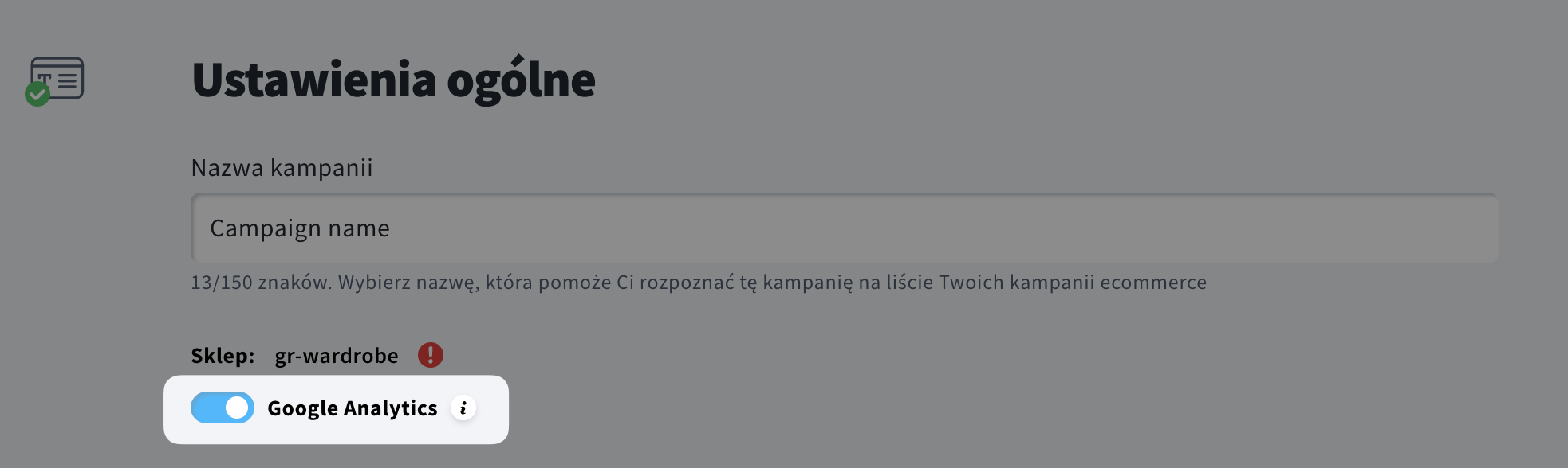 jak włączyć integrację z google analytics.