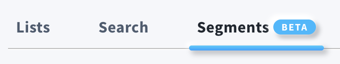 GetResponse navbar with Segments tab marked with BETA label.