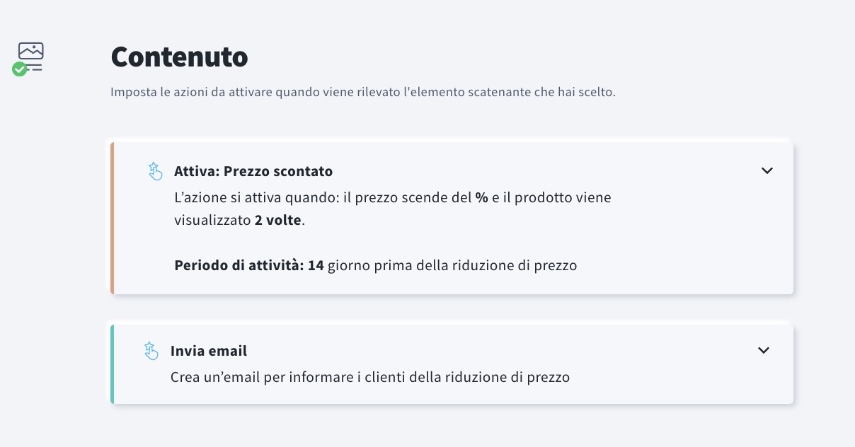 messaggi relativi alla campagna di riduzione dei prezzi