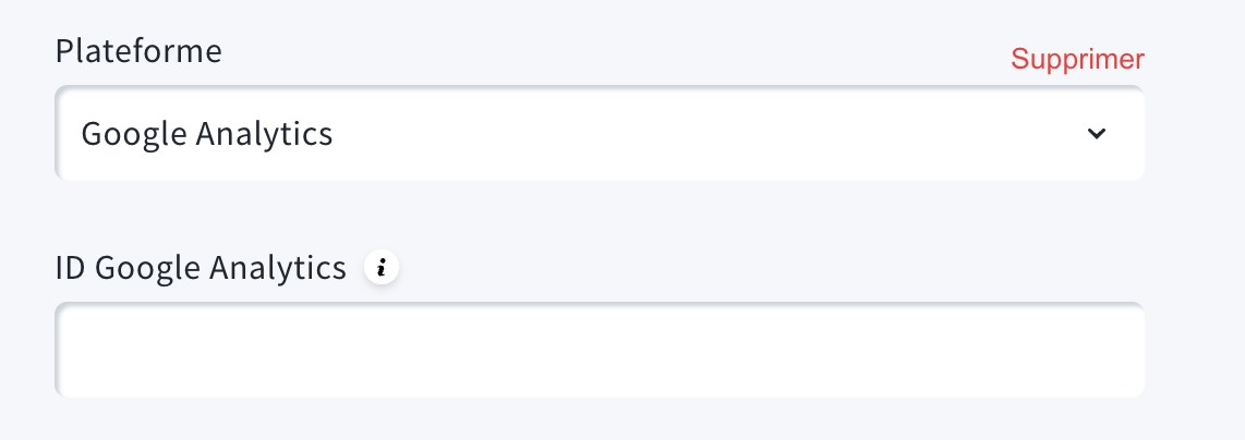 parametres d'integrations analytiques
