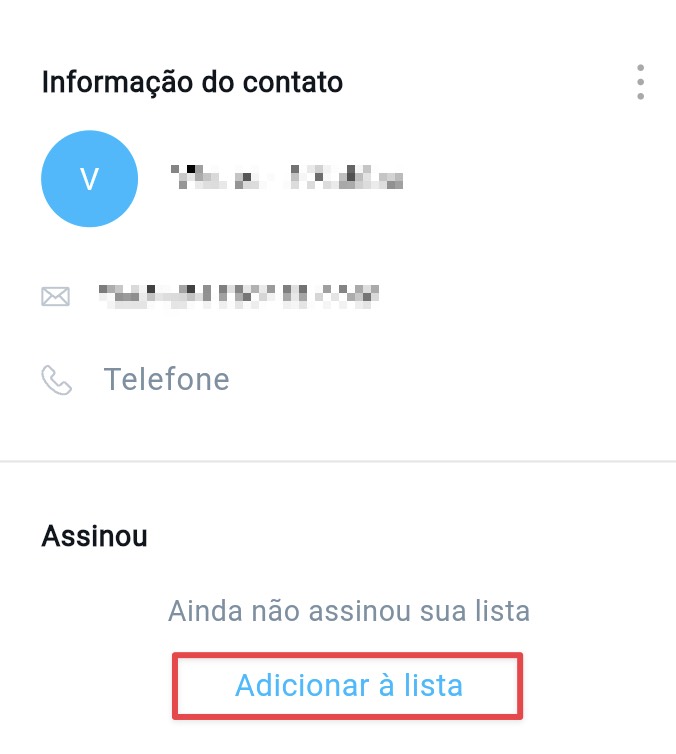 Adicione à lista na secção "Inscritos" apresentada.
