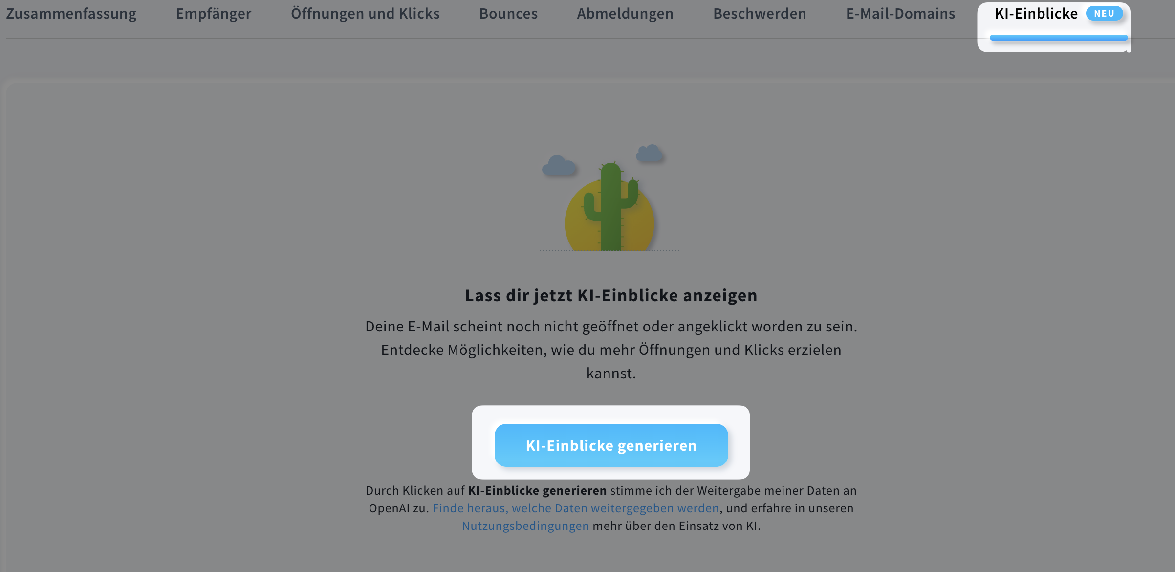 Schaltfläche KI‑Einblicke generieren