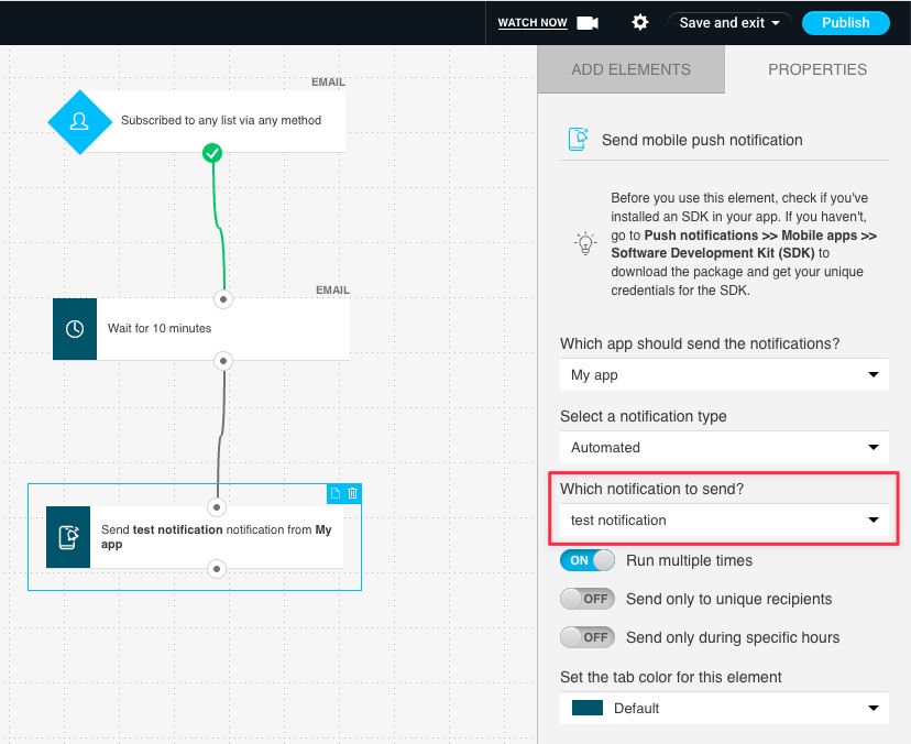 Which notification to send?
