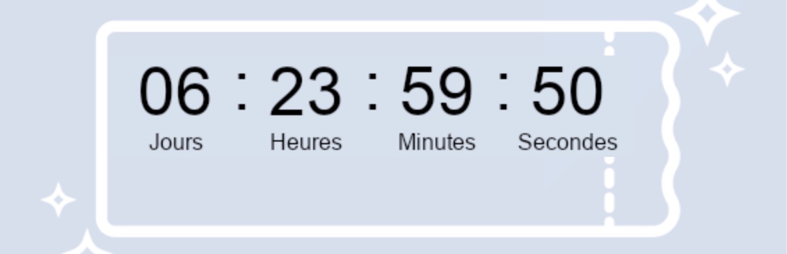 Exemple de minuteur avec étiquettes françaises