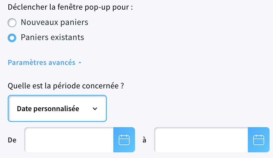 délai du panier