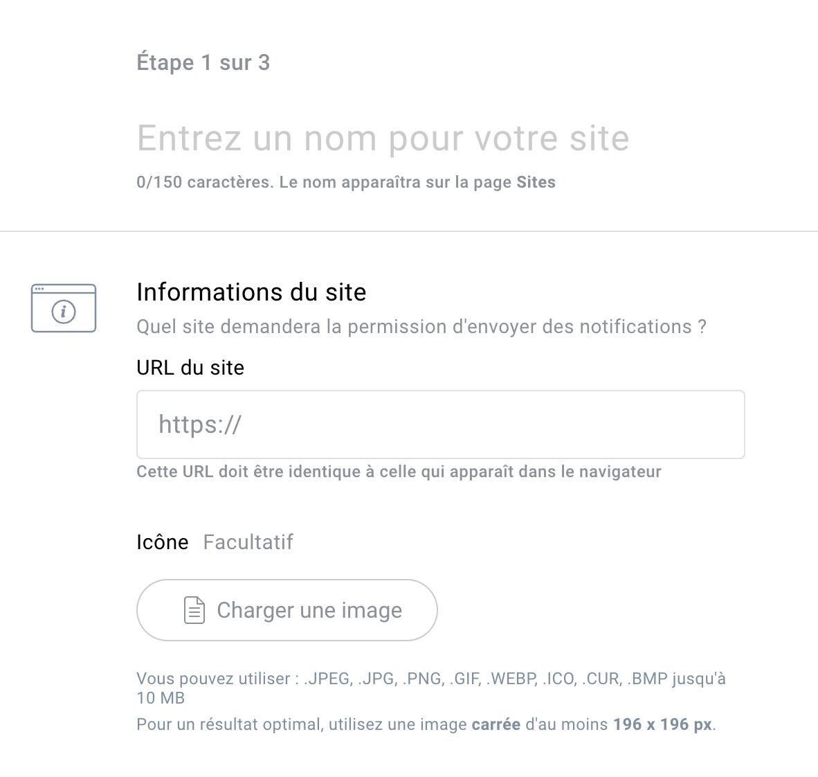 Création d'une notification push