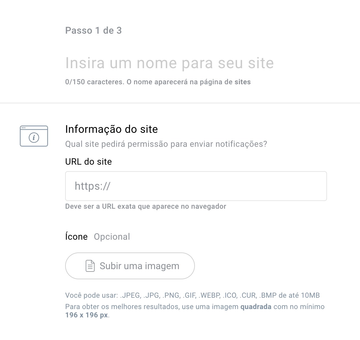 Criação de uma notificação push