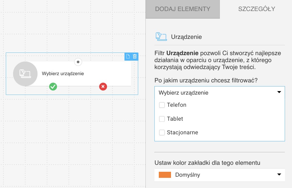Ustawienia filtru automatyzacji