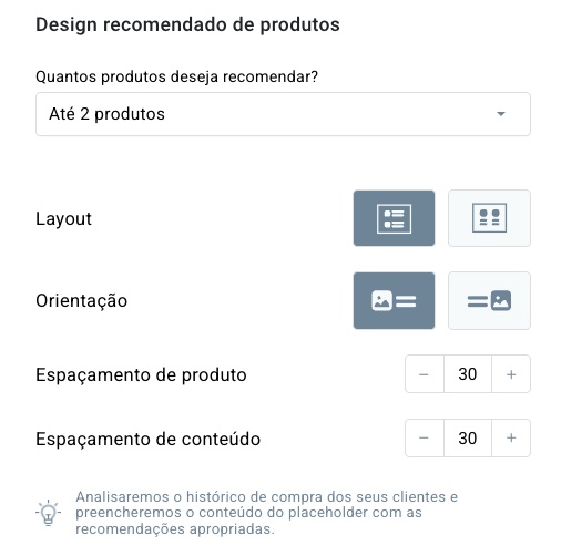 Seleção do modelo de armazenamento e recomendações no elemento de recomendações de IA
