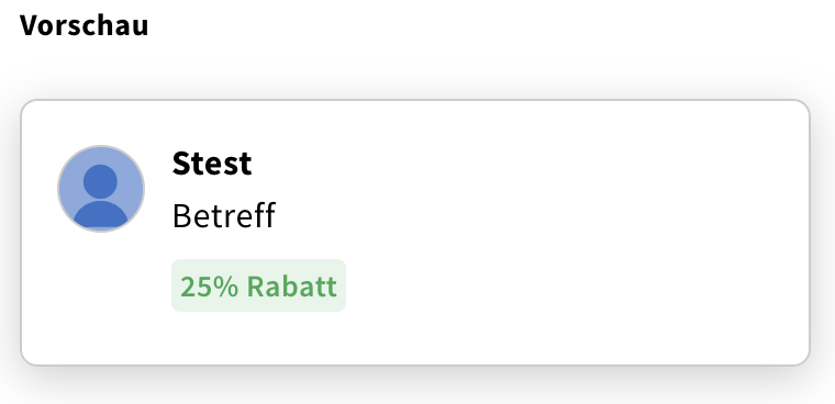 Vorschau einer Beispielbeschreibung mit 25 % Rabatt