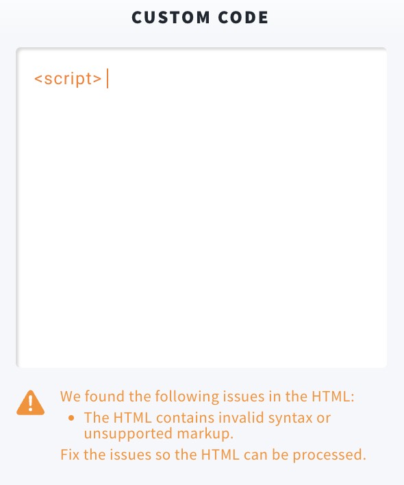 code editor error