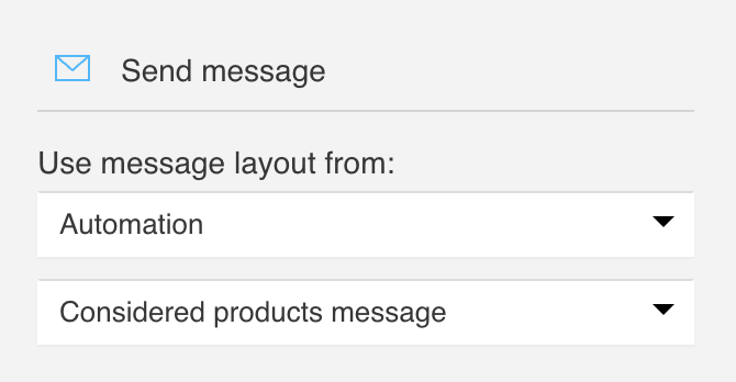 Selecting an existing automation message.