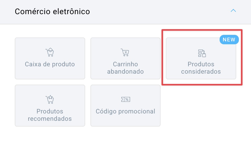 Os produtos considerados são bloqueados numa mensagem de automatização.