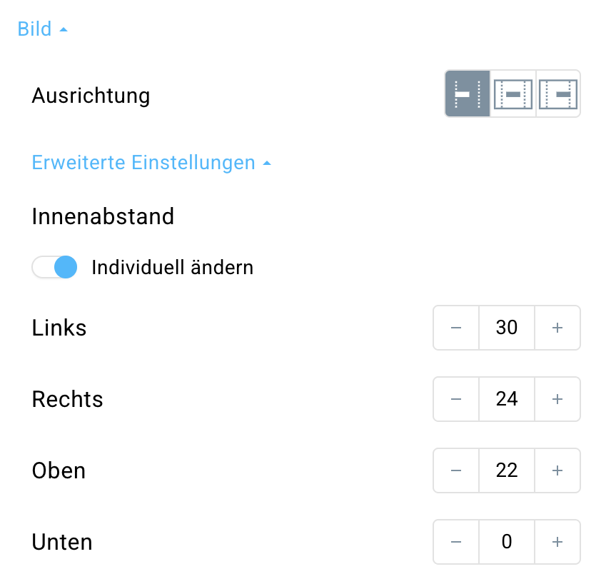 Bildeinstellungen