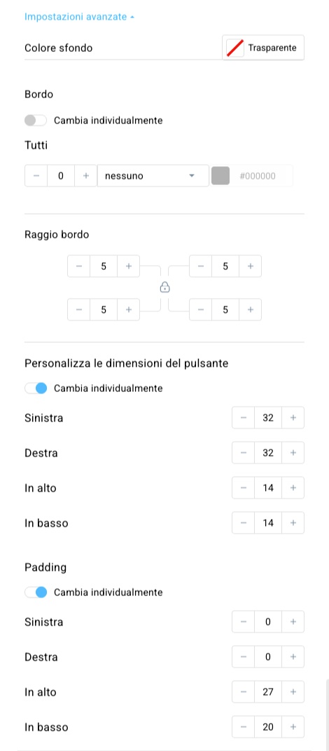 pulsante Impostazioni avanzate.