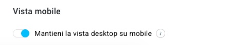 Sezione "Visualizzazione mobile" del blocco "Prodotti considerati".