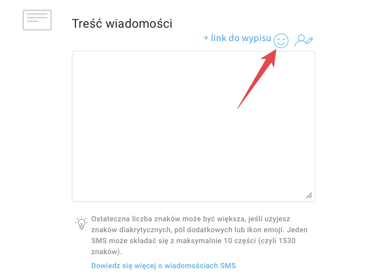 Używanie emoji w wiadomościach SMS.