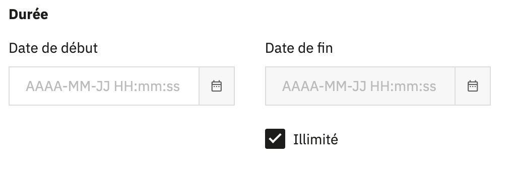 Paramètres de date
