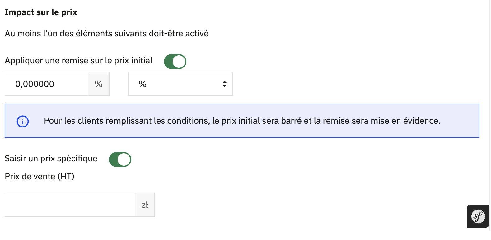 Paramètres ayant un impact sur le prix
