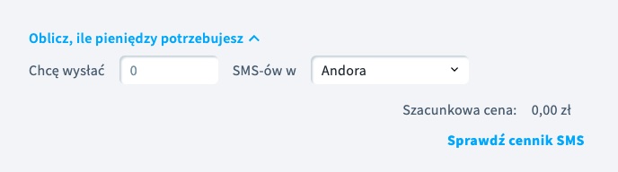 Przykład zastosowania kalkulatora stanu konta SMS.