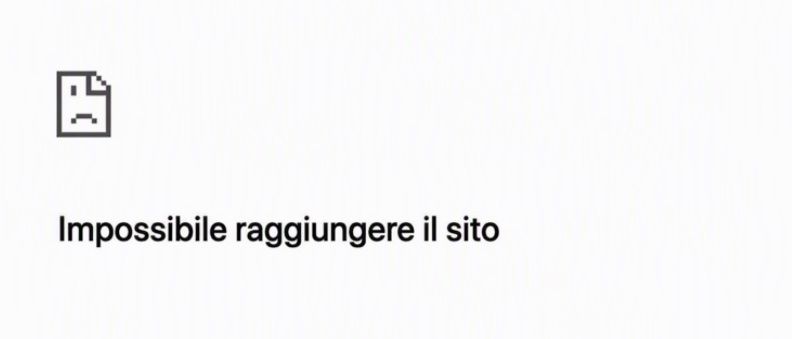 Errore Impossibile raggiungere il sito.