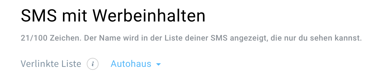 Verlinkte Liste auswählen