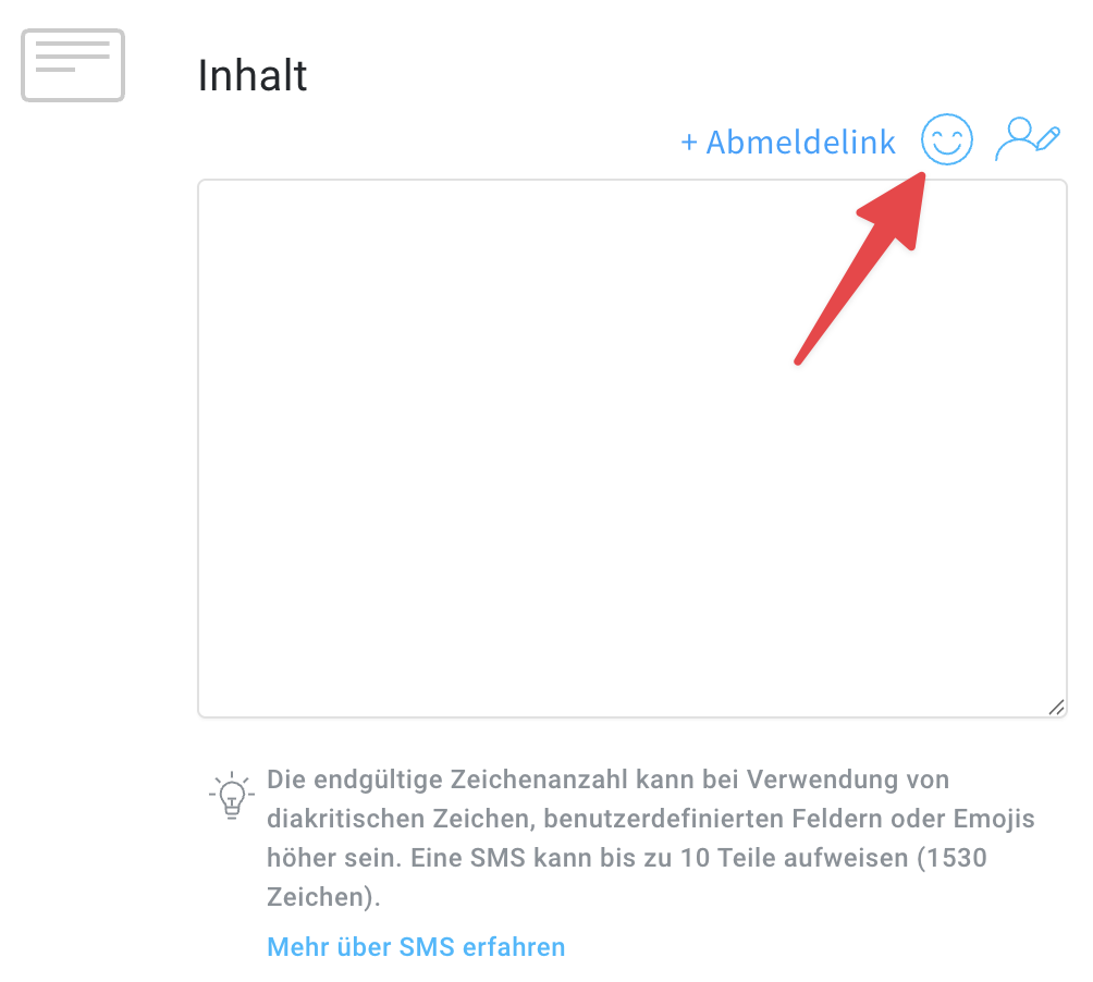 Verwendung von Emojis in SMS-Nachrichten