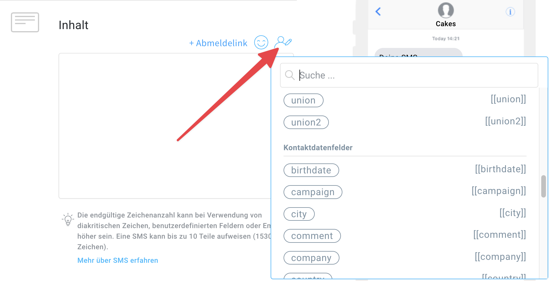 Personalisierung mit benutzerdefinierten Feldern