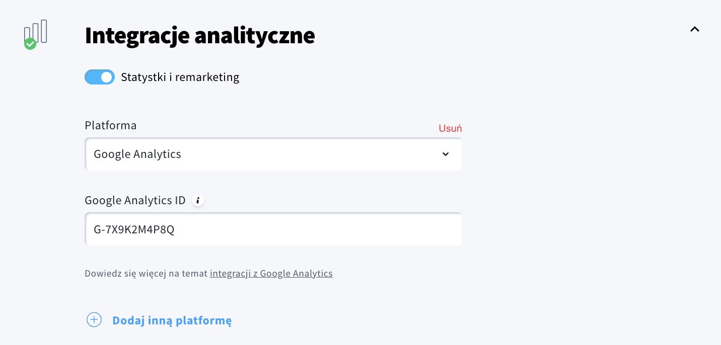 Integracje analityczne.
