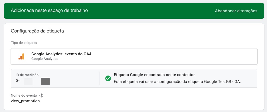 Configuração de tags no GTM