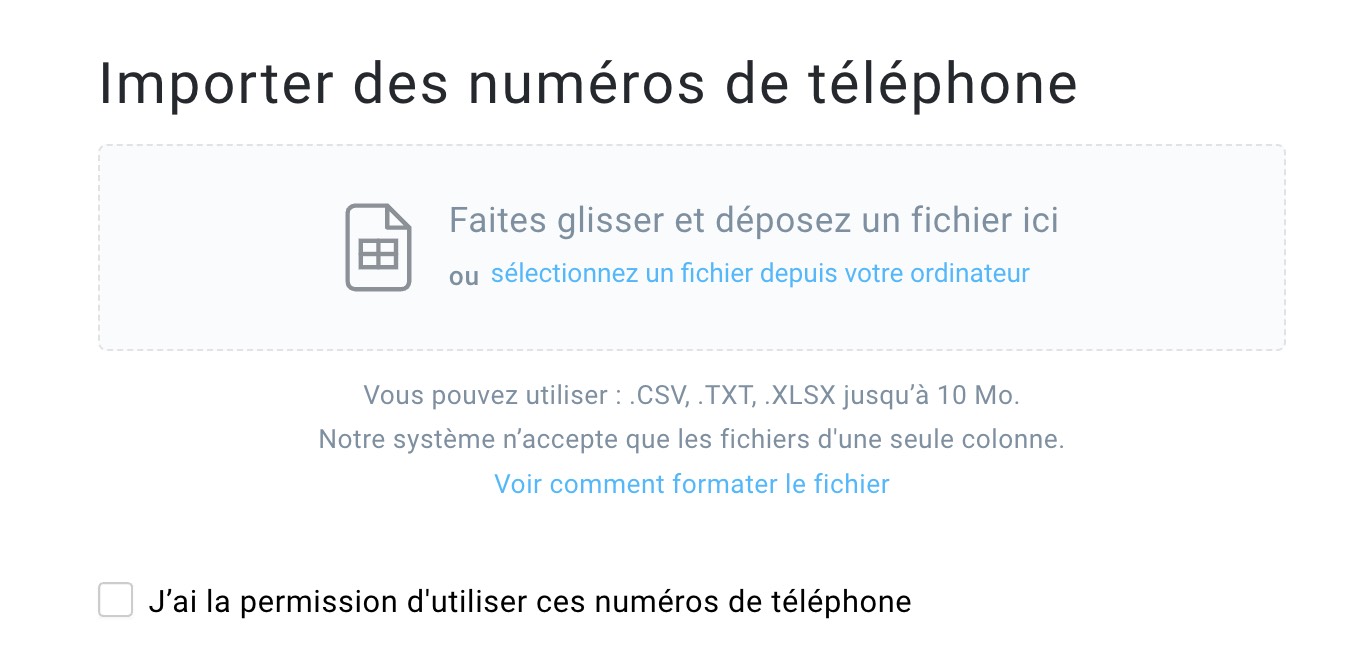 Importer un fichier contenant des nombres.