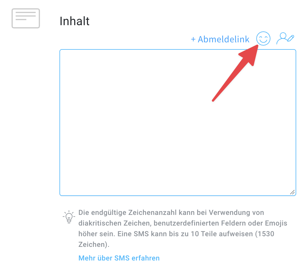 Verwenden von Emojis in SMS.