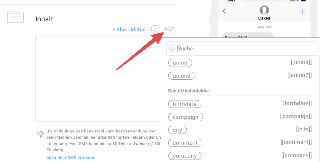 Personalisierung mit benutzerdefinierten Feldern.