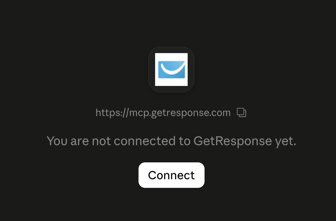 Claude's connection with GetResponse