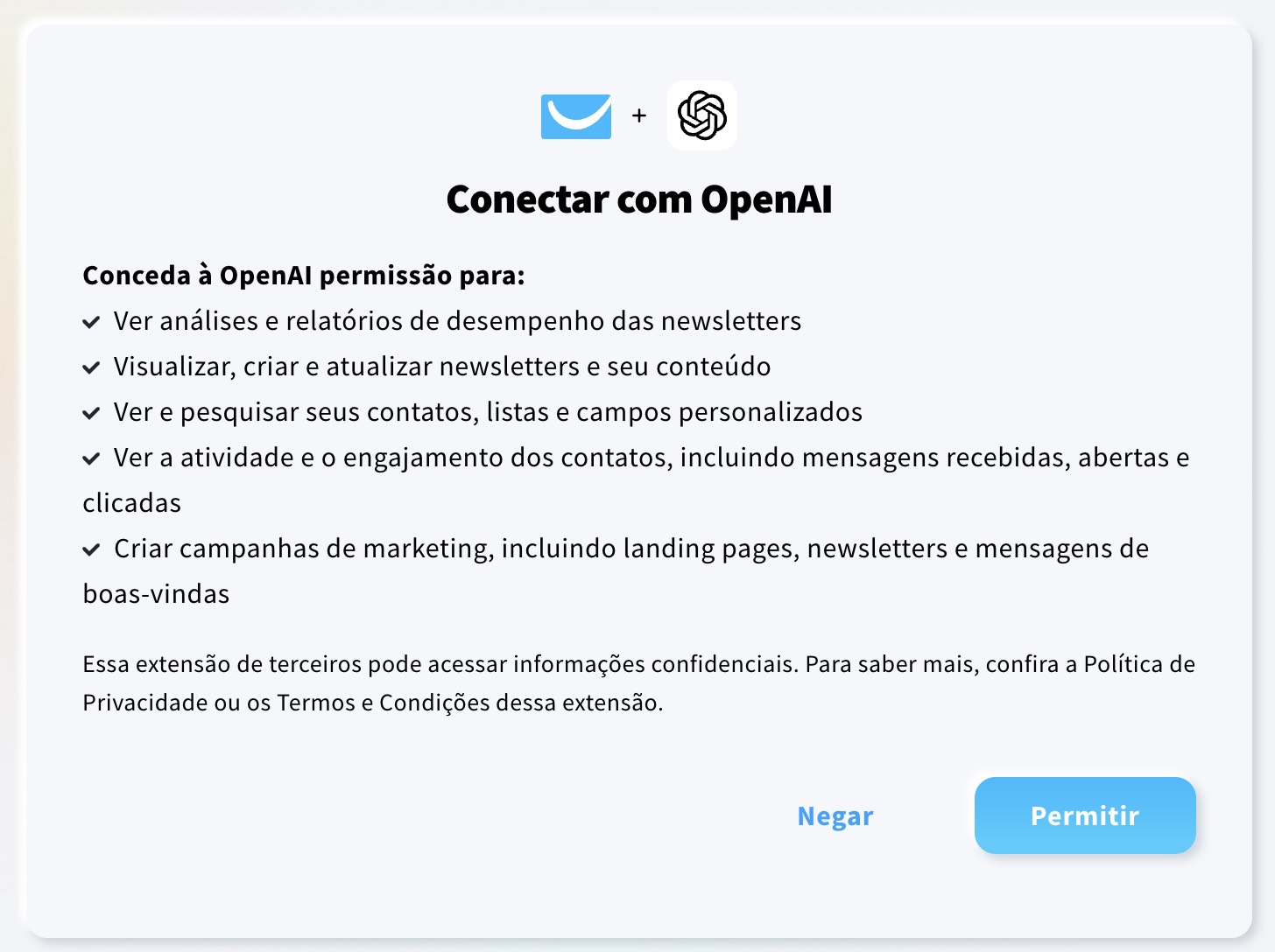 Ligação GetResponse com ChatGPT