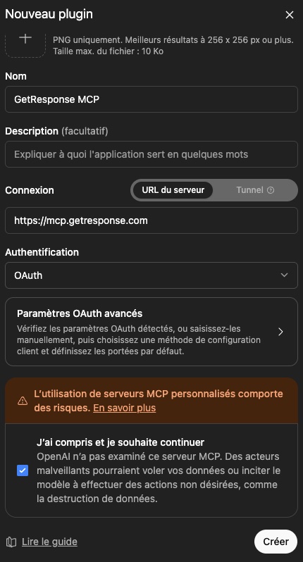 Configuration des plugins dans ChatGPT
