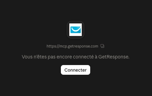 La connexion de Claude avec GetResponse