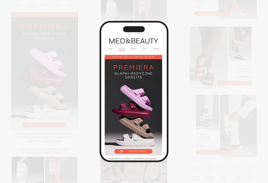 newsletter - premiera nowego modelu butów