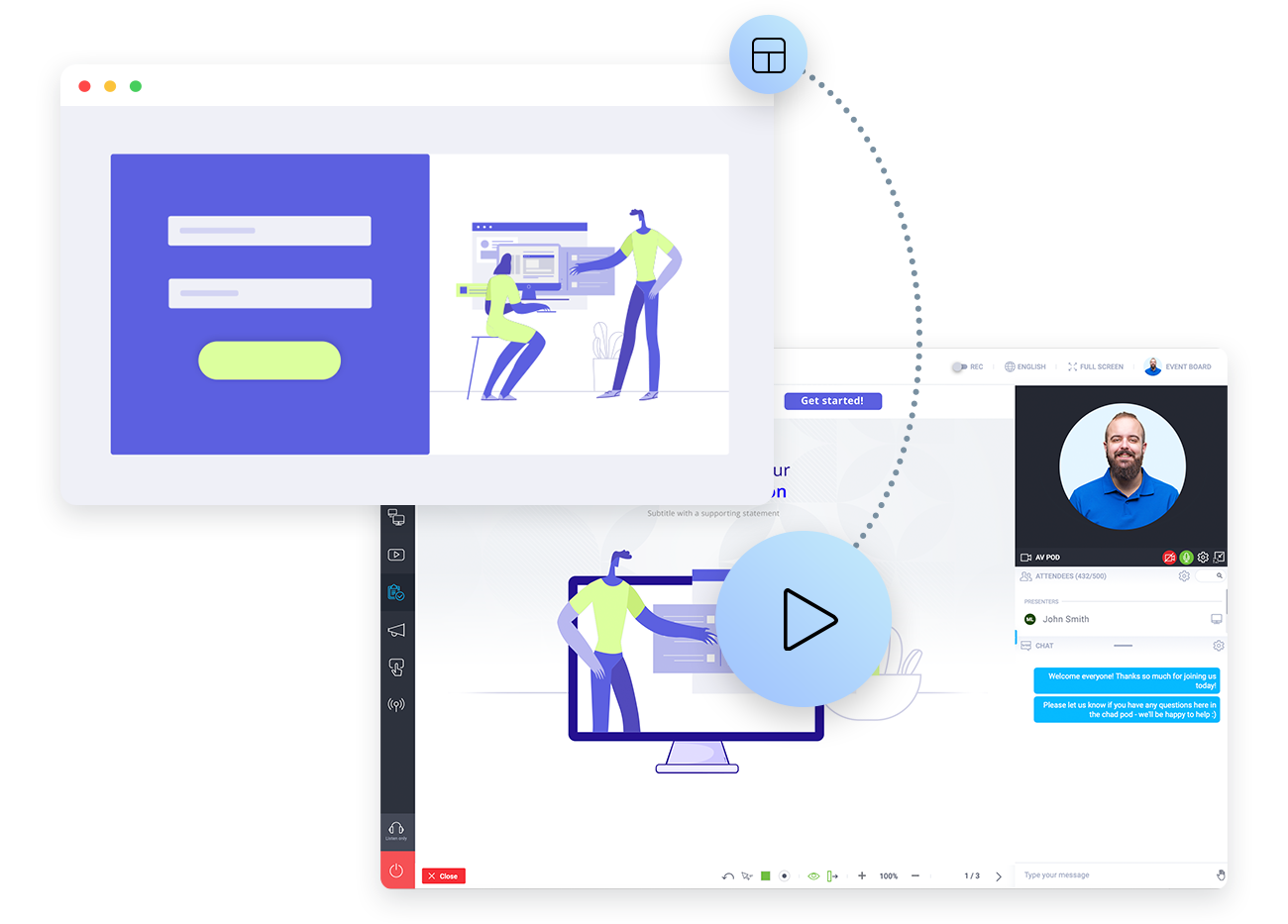 Evergreen webinar funnel with registration page and on-demand video