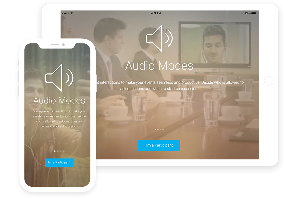 Mobile webinar app for hosting and joining webinars