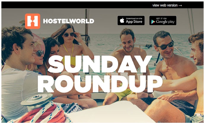 Img.10 Hostelworld newsletter header