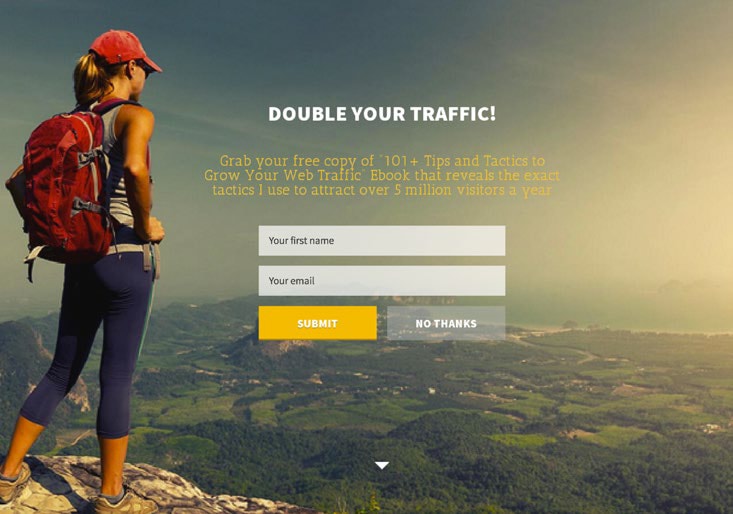 Landing page - przykład 1