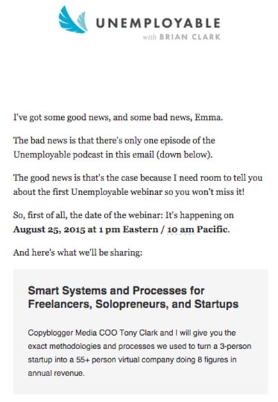 Sending emails to your list
